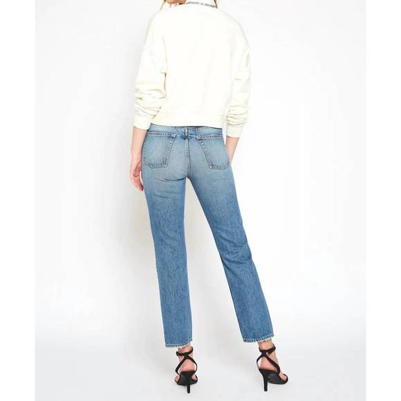 NEW NOEND claude straight jean in hand-sanded blue - Picture 3 of 6